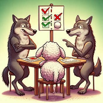 two wolves and a lamb voting